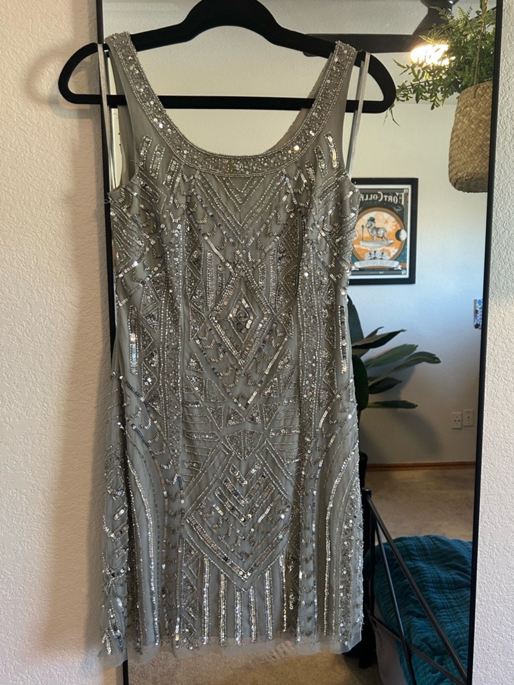 Gianni Bini Silver Sequin Embellished Dress - Picture 2 of 8